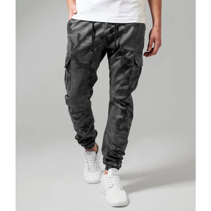 kalhoty plátěné URBAN CLASSICS Camo Cargo Jogging 30